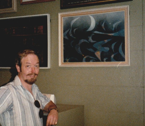 With 'Night Flight' at McDougall Art Gallery, Christchurch.